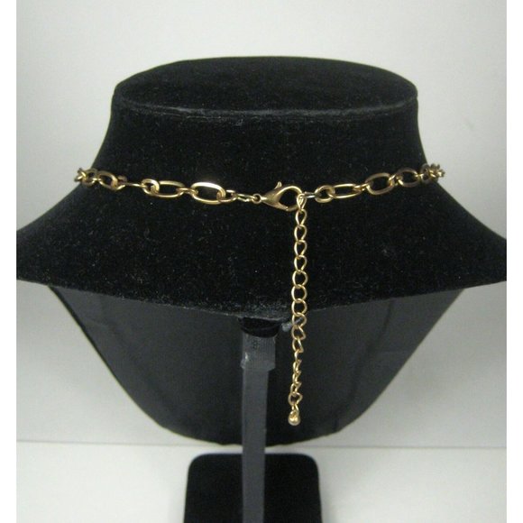 Necklace Womens Strand 21 In Charm Beaded Retro Bohemian Goldtone Bib Cluster - Picture 4 of 4